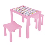 03 493 STORY İKİ TABURELİ MASA (PEMBE)