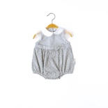 Kız Bebek Kolsuz Yakalı Tulum-13859 - GREY/GRİ - 5-6 AY - TULUM / ROMPER