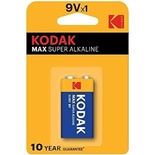 Kodak Max Super Alkaline 9 Volt Pil