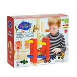 -382 PlayWood  Ahşap Yarış Arabalı Oyun Rampası-Onyıl