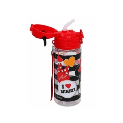Minnie Mouse Mınnıe Mouse Pipetli Matara 500 ml Kırmızı  42514