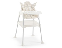 Wellgro Angel Melek Kanatlı Çalışma Masalı Beyaz Mama Sandalyesi -Ekru Pedli
