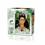 Diken Kolye ve Sinek Kuşlu Kendi Portresi Frida Kahlo 1000 Parça Puzzle