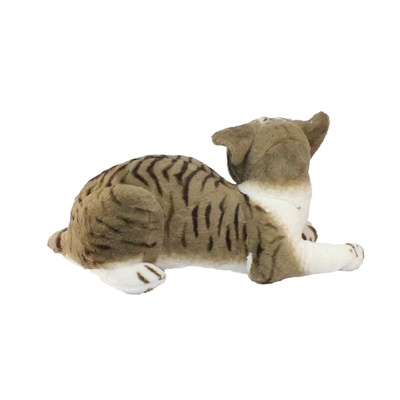 Miyavlayan Sesli Gerçekçi Kedi Peluş Oyuncak 20-30 cm 1 adet