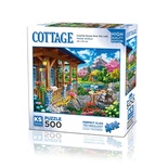 Colorful House Near The Lake  500 Parça Puzzle -KS Puzzle