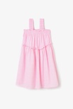 Açık Pembe Kız Çocuk Texture Fırfırlı Kolsuz Elbise 8-9 Beden