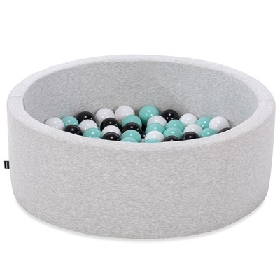 Wellgro Bubble Pops Açık Gri Sünger Top Havuzu / Mint, Beyaz, Siyah Toplu