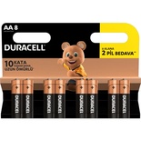 Duracell Alkalin AA Kalem Pil 6+2 Adet