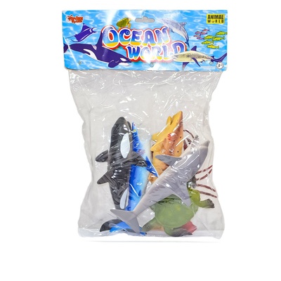 Vardem 6 Parça 8 inch Hayvan Seti Çiftlik,Dinozor,Vahşi,De niz Hayvanları
