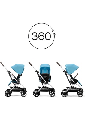 Cybex Eezy S Twist+2 (kabin boy 360 derece dönen bebek arabası) Fog grey