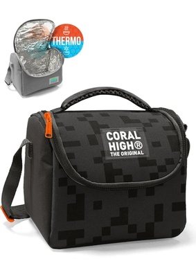 Coral High Kids Siyah Blok Desenli Thermo Beslenme Çantası 22794
