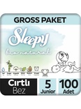 Sleepy Bio Natural Gross Paket Bebek Bezi 5 Numara Junior 100 Adet