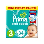 Prima Aktif Bebek Mini Fırsat Paketi Midi 6-10 Kg 3 Beden 34'lü