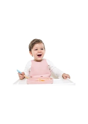 OiOi Vakum Tabanlı Silikon Tabak - Pembe