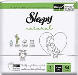 Sleepy Natural Jumbo Paket 1 Beden Yenidoğan 2-5Kg 64'Lü