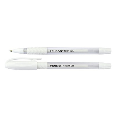 Pensan Neon Jel Kalem Beyaz 1 Mm 12'Li