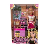 WG66748 Vardem Kutulu   Kafe İşleten Bebek Set 11,5 inç