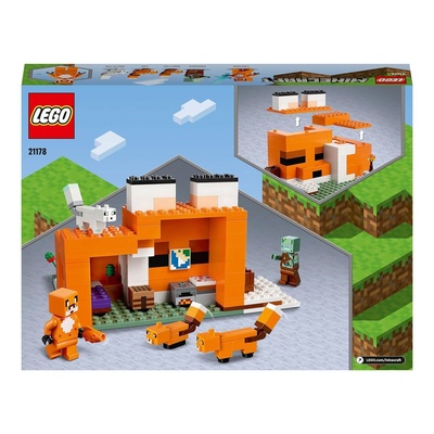 21178 LEGO Minecraft Tilki Kulübesi, 193 parça, +8 yaş