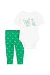 Kız Bebek Body Pantolon Set - Çok Renkli - 12 Ay