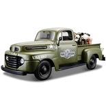 Maisto 1/24 1948 Ford F-1 Pickup Harley Davidson Model Araba