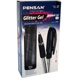 Pensan Glitter Simli Jel Kalem Siyah 1 Mm 12'Li