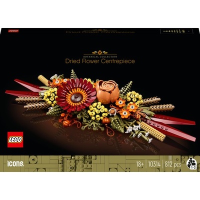 LEGO® Icons Kuru Çiçek Aranjmanı 10314 Yapım Seti - Yetişkinler Için Dekoratif ve Koleksiyonluk Kuru Çiçek Aranjmanı Kendin Yap Yapım Seti (812 Parça)