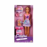 SUN-RST-SIS-Minik Alisha  Bebek Veteriner Aksesuarlı Set 29 cm  2A- Sunman