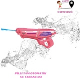 Water Gun Pilli Su Tabancası 33 Cm. Pembe