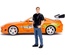 Hızlı ve Öfkeli Fast And Furious 1995 Toyota Supra 1:24 Ölçekli Pres Döküm Araba  Brian O'conner Figürü Dahil