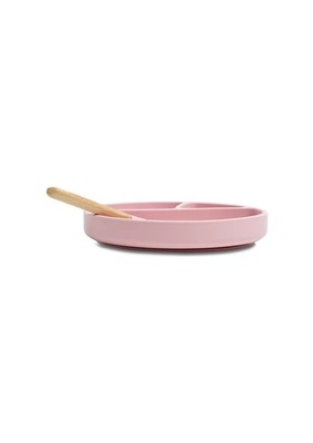 OiOi Vakum Tabanlı Silikon Tabak - Pembe