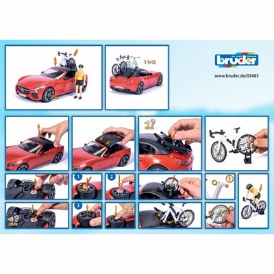 Roadster Araba Bisiklet ve Sürücüsü -  Bruder