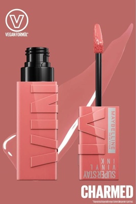 Maybelline New York Super Stay Vinyl Ink Likit Parlak Ruj 100 Charmed