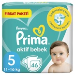 Prima Aktif Bebek Ekonomik Paket 5 Beden 11-18 Kg 46 Adet