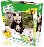 KS Puzzle 100 Parça Animal Planet Panda Mother Anne Panda