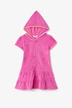 Pembe Kız Çocuk Sweat Pastel Fermuarlı Havlu Kaftan 8-9 Beden
